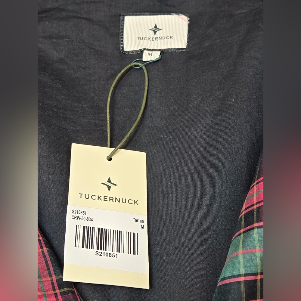 NWT TUCKERNUCK Tartan Tie Front Bow Bea Blouse Women’s Medium 5550 - Picture 4 of 12